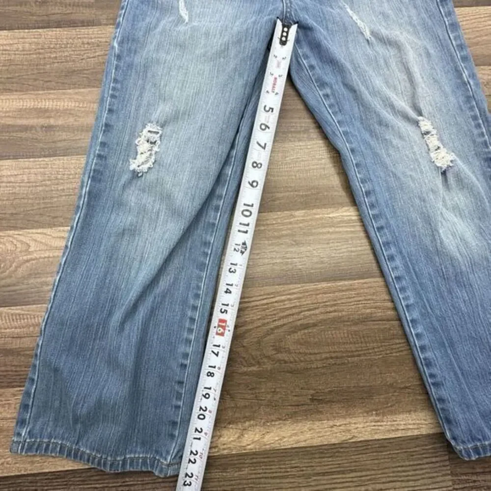 Prana Womens Jeans Size 4/23 Blue Skinny Low‎ Rise Crop Denim Short Inseam